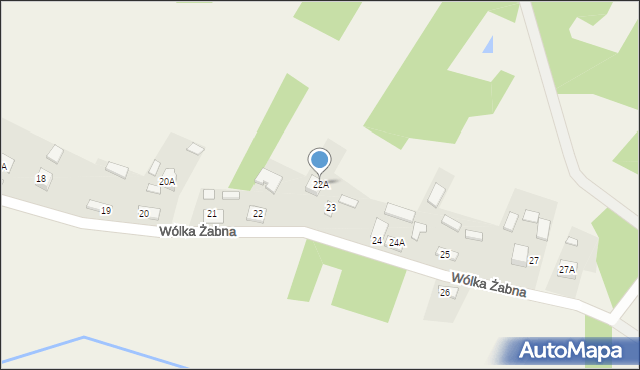 Wólka Żabna, Wólka Żabna, 22A, mapa Wólka Żabna