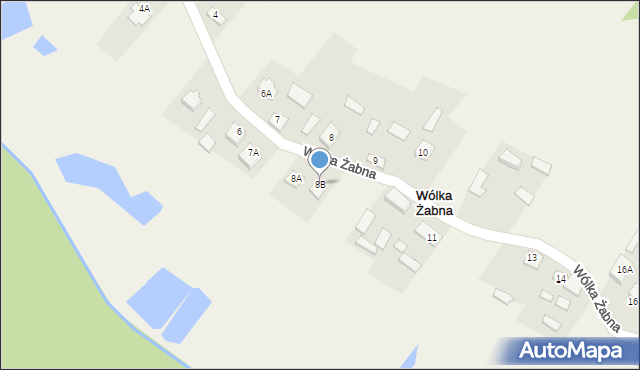 Wólka Żabna, Wólka Żabna, 8B, mapa Wólka Żabna