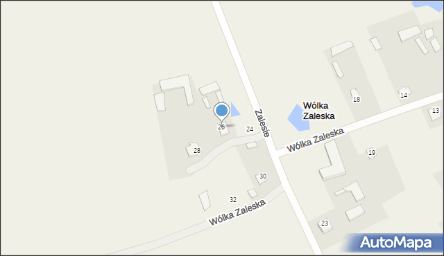 Wólka Zaleska, Wólka Zaleska, 26, mapa Wólka Zaleska