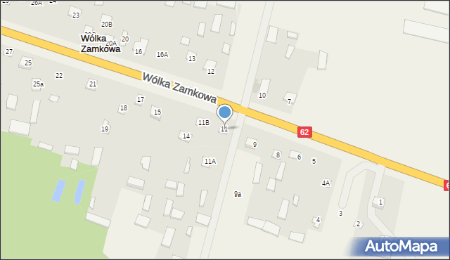 Wólka Zamkowa, Wólka Zamkowa, 11, mapa Wólka Zamkowa