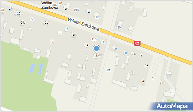 Wólka Zamkowa, Wólka Zamkowa, 11A, mapa Wólka Zamkowa