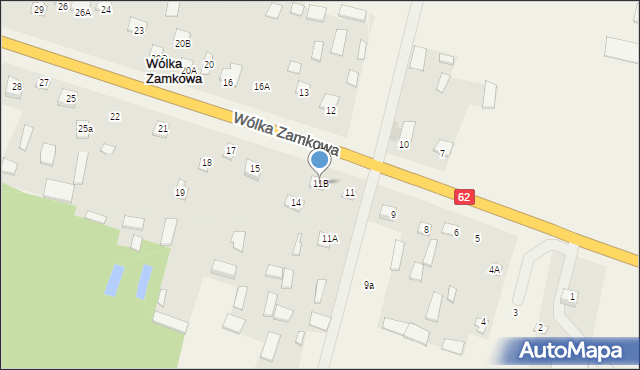 Wólka Zamkowa, Wólka Zamkowa, 11B, mapa Wólka Zamkowa