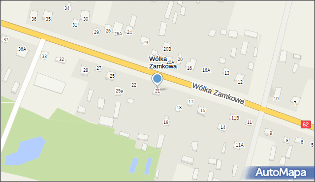 Wólka Zamkowa, Wólka Zamkowa, 21, mapa Wólka Zamkowa