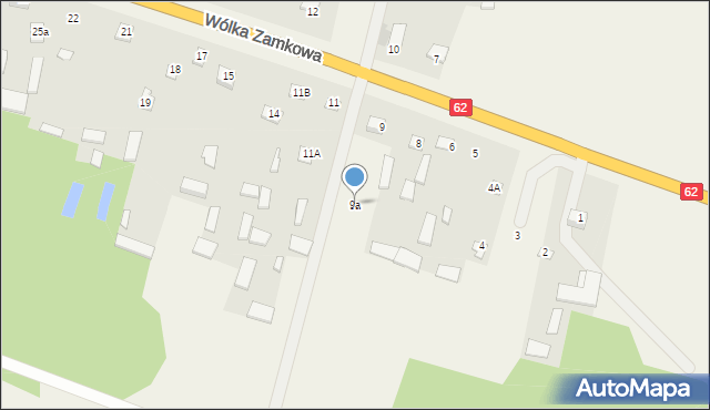 Wólka Zamkowa, Wólka Zamkowa, 9a, mapa Wólka Zamkowa