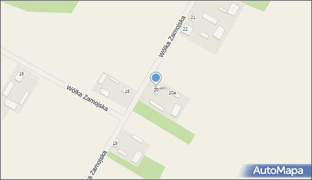 Wólka Zamojska, Wólka Zamojska, 20, mapa Wólka Zamojska
