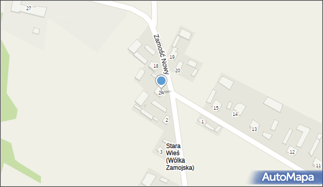 Wólka Zamojska, Wólka Zamojska, 2A, mapa Wólka Zamojska