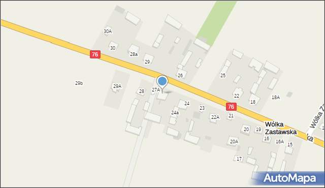 Wólka Zastawska, Wólka Zastawska, 27B, mapa Wólka Zastawska