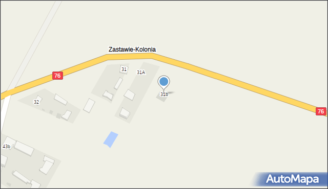 Wólka Zastawska, Wólka Zastawska, 31b, mapa Wólka Zastawska