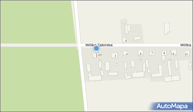 Wólka Zatorska, Wólka Zatorska, 1, mapa Wólka Zatorska