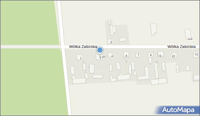 Wólka Zatorska, Wólka Zatorska, 3, mapa Wólka Zatorska