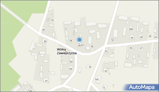 Wólka Zawieprzycka, Wólka Zawieprzycka, 57, mapa Wólka Zawieprzycka