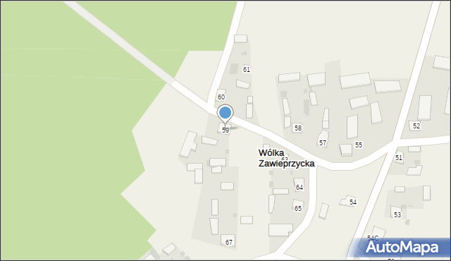 Wólka Zawieprzycka, Wólka Zawieprzycka, 59, mapa Wólka Zawieprzycka