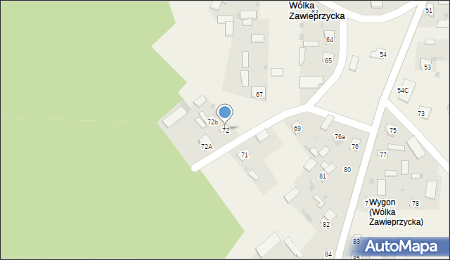 Wólka Zawieprzycka, Wólka Zawieprzycka, 72, mapa Wólka Zawieprzycka