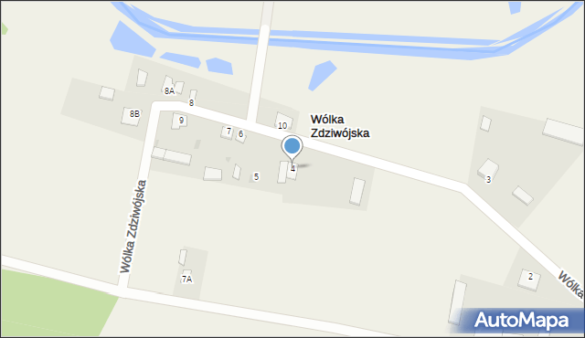 Wólka Zdziwójska, Wólka Zdziwójska, 4, mapa Wólka Zdziwójska