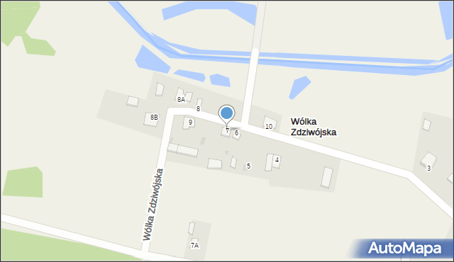 Wólka Zdziwójska, Wólka Zdziwójska, 7, mapa Wólka Zdziwójska