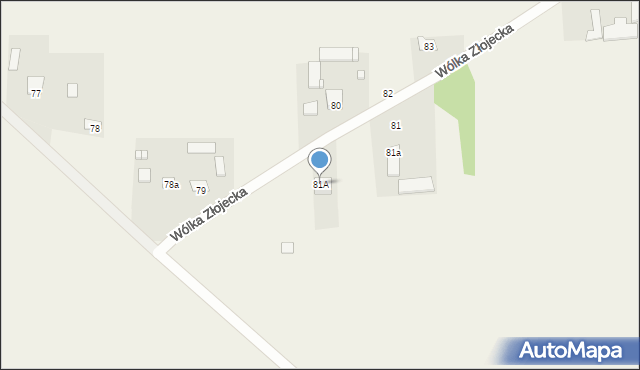 Wólka Złojecka, Wólka Złojecka, 81A, mapa Wólka Złojecka