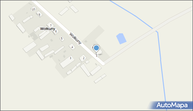 Wołkuny, Wołkuny, 1, mapa Wołkuny