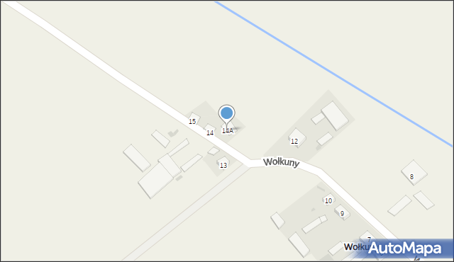 Wołkuny, Wołkuny, 14A, mapa Wołkuny