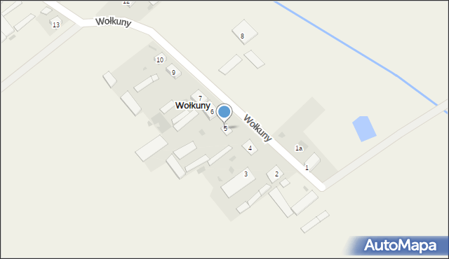 Wołkuny, Wołkuny, 5, mapa Wołkuny