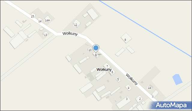 Wołkuny, Wołkuny, 9, mapa Wołkuny