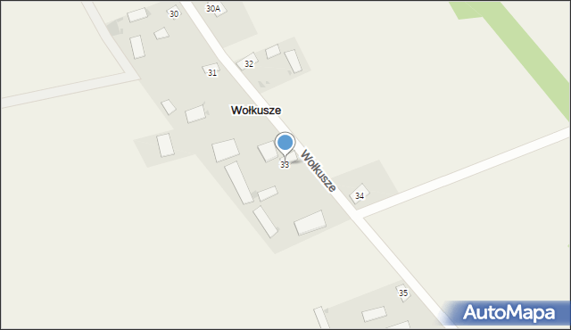 Wołkusze, Wołkusze, 33, mapa Wołkusze