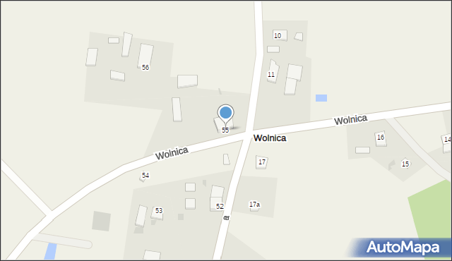 Wolnica, Wolnica, 55, mapa Wolnica