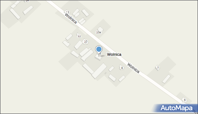 Wolnica, Wolnica, 9A, mapa Wolnica