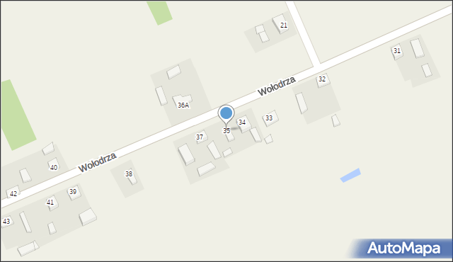 Wołodrza, Wołodrza, 35, mapa Wołodrza