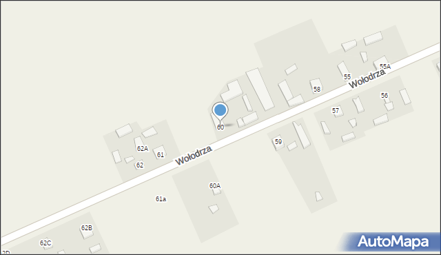 Wołodrza, Wołodrza, 60, mapa Wołodrza