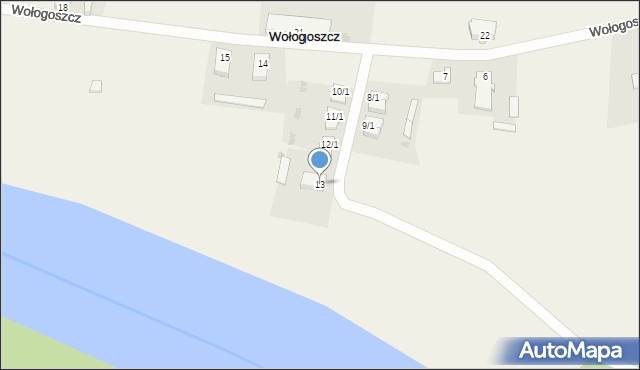 Wołogoszcz, Wołogoszcz, 13, mapa Wołogoszcz