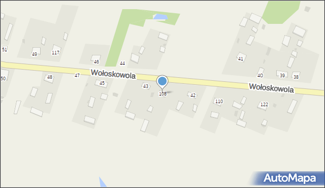 Wołoskowola, Wołoskowola, 108, mapa Wołoskowola