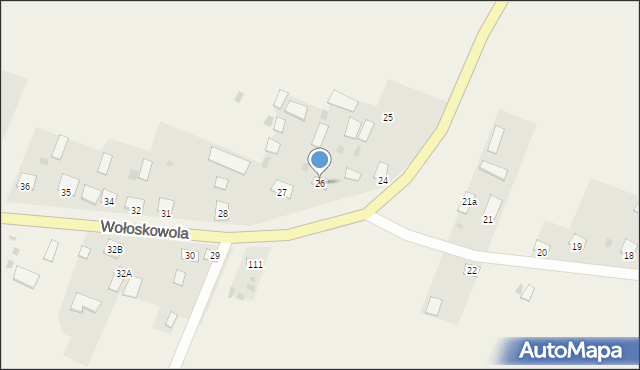 Wołoskowola, Wołoskowola, 26, mapa Wołoskowola