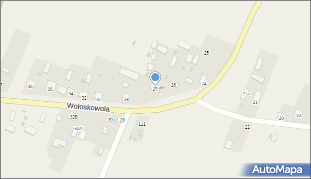 Wołoskowola, Wołoskowola, 27, mapa Wołoskowola