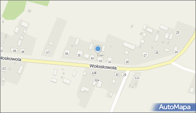 Wołoskowola, Wołoskowola, 33A, mapa Wołoskowola