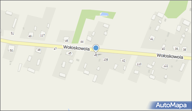 Wołoskowola, Wołoskowola, 43, mapa Wołoskowola