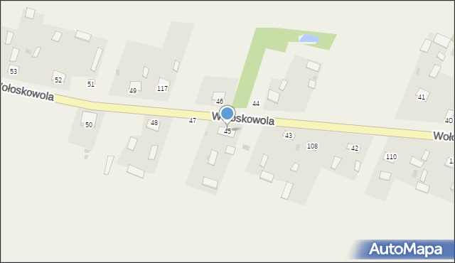 Wołoskowola, Wołoskowola, 45, mapa Wołoskowola