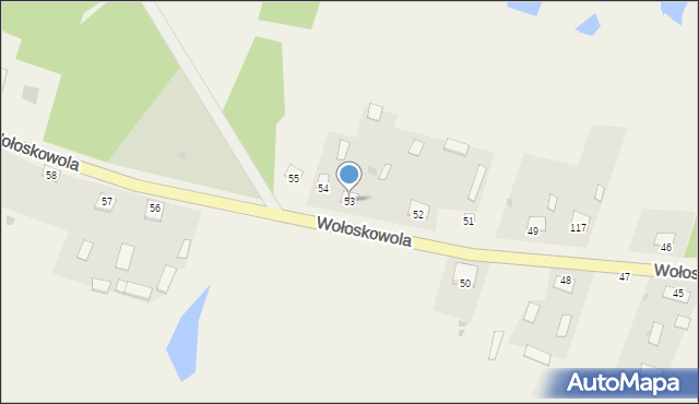 Wołoskowola, Wołoskowola, 53, mapa Wołoskowola