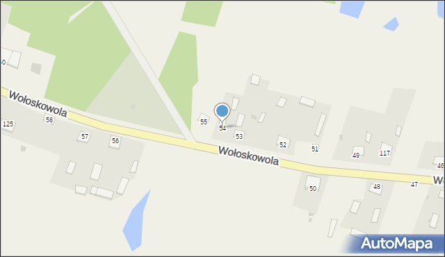 Wołoskowola, Wołoskowola, 54, mapa Wołoskowola