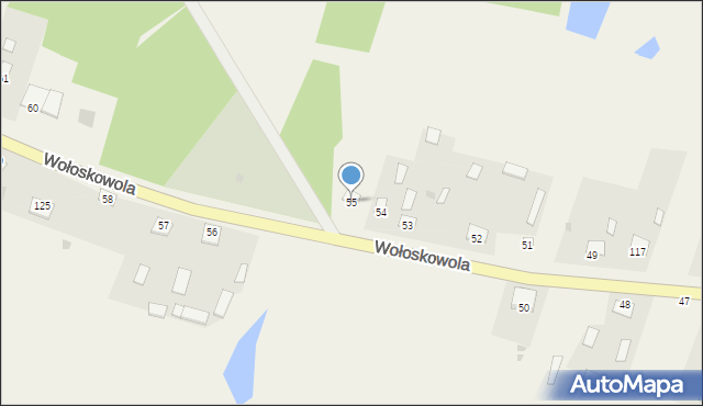 Wołoskowola, Wołoskowola, 55, mapa Wołoskowola