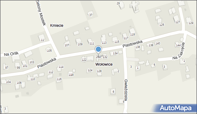 Wołowice, Wołowice, 294, mapa Wołowice