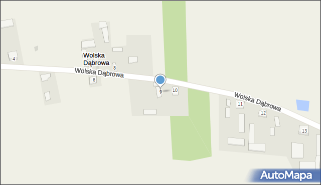 Wolska Dąbrowa, Wolska Dąbrowa, 9, mapa Wolska Dąbrowa