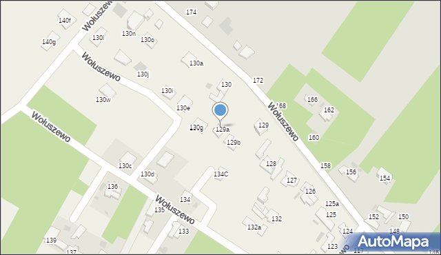 Wołuszewo, Wołuszewo, 129c, mapa Wołuszewo