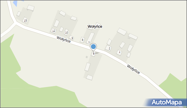 Wołyńce, Wołyńce, 4, mapa Wołyńce