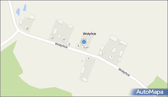 Wołyńce, Wołyńce, 7, mapa Wołyńce