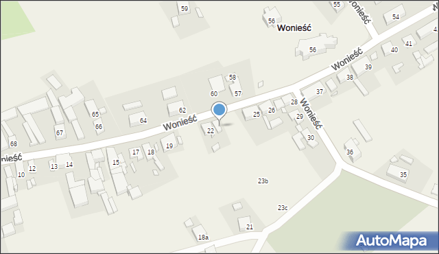 Wonieść, Wonieść, 23, mapa Wonieść