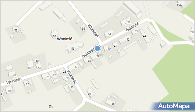 Wonieść, Wonieść, 39, mapa Wonieść