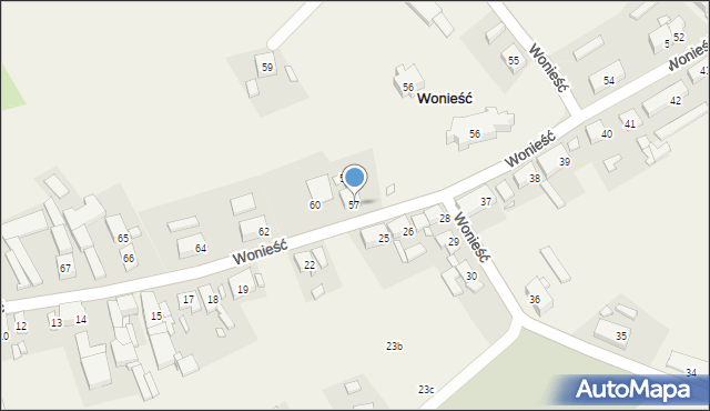 Wonieść, Wonieść, 57, mapa Wonieść