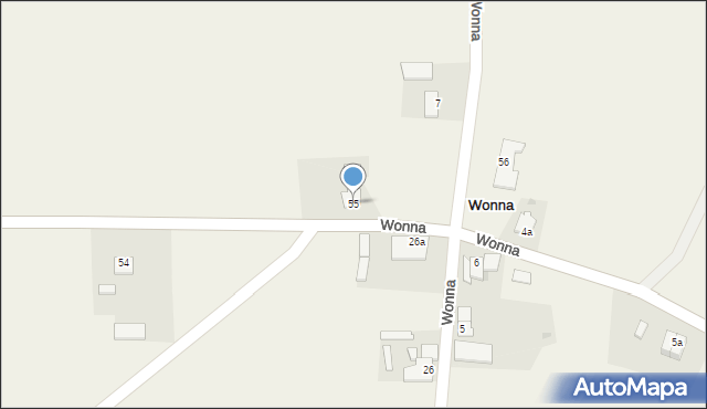 Wonna, Wonna, 55, mapa Wonna