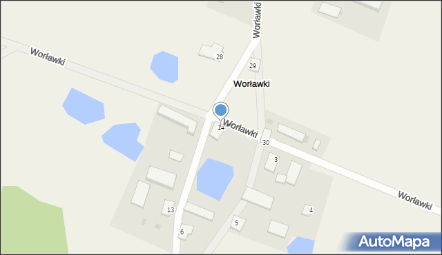 Worławki, Worławki, 14, mapa Worławki