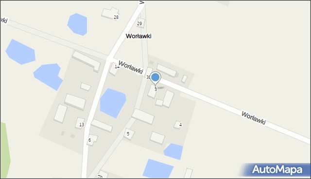 Worławki, Worławki, 3, mapa Worławki